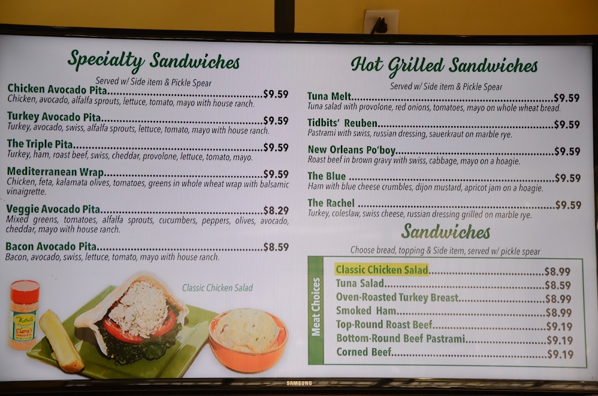 Menu Clara's Tidbits Restaurant Mandarin-7