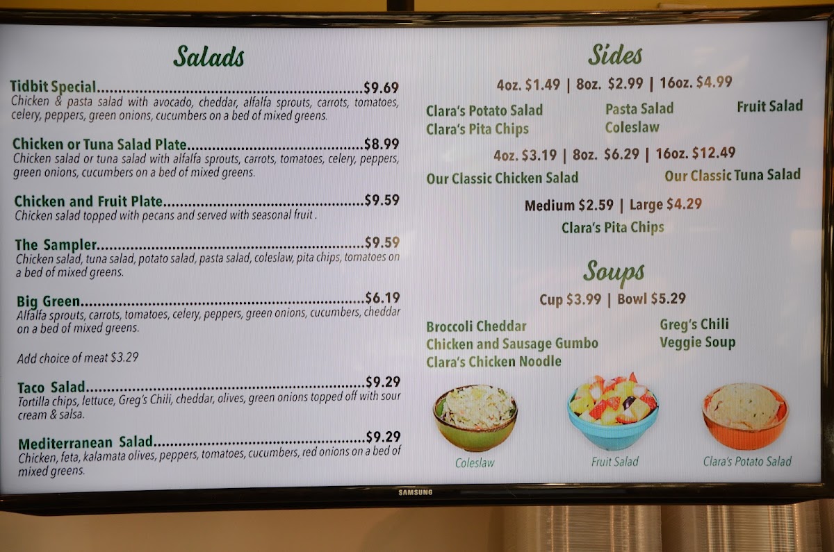 Menu Clara's Tidbits Restaurant Mandarin-9